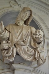 chiostro grande -  busto di San Bruno - Cosimo Fanzago